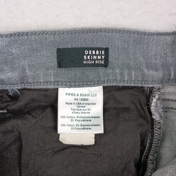 Veronica Beard Debbie High Rise Skinny In Gray Wash Size Women's 27 $248 - Picture 5 of 6